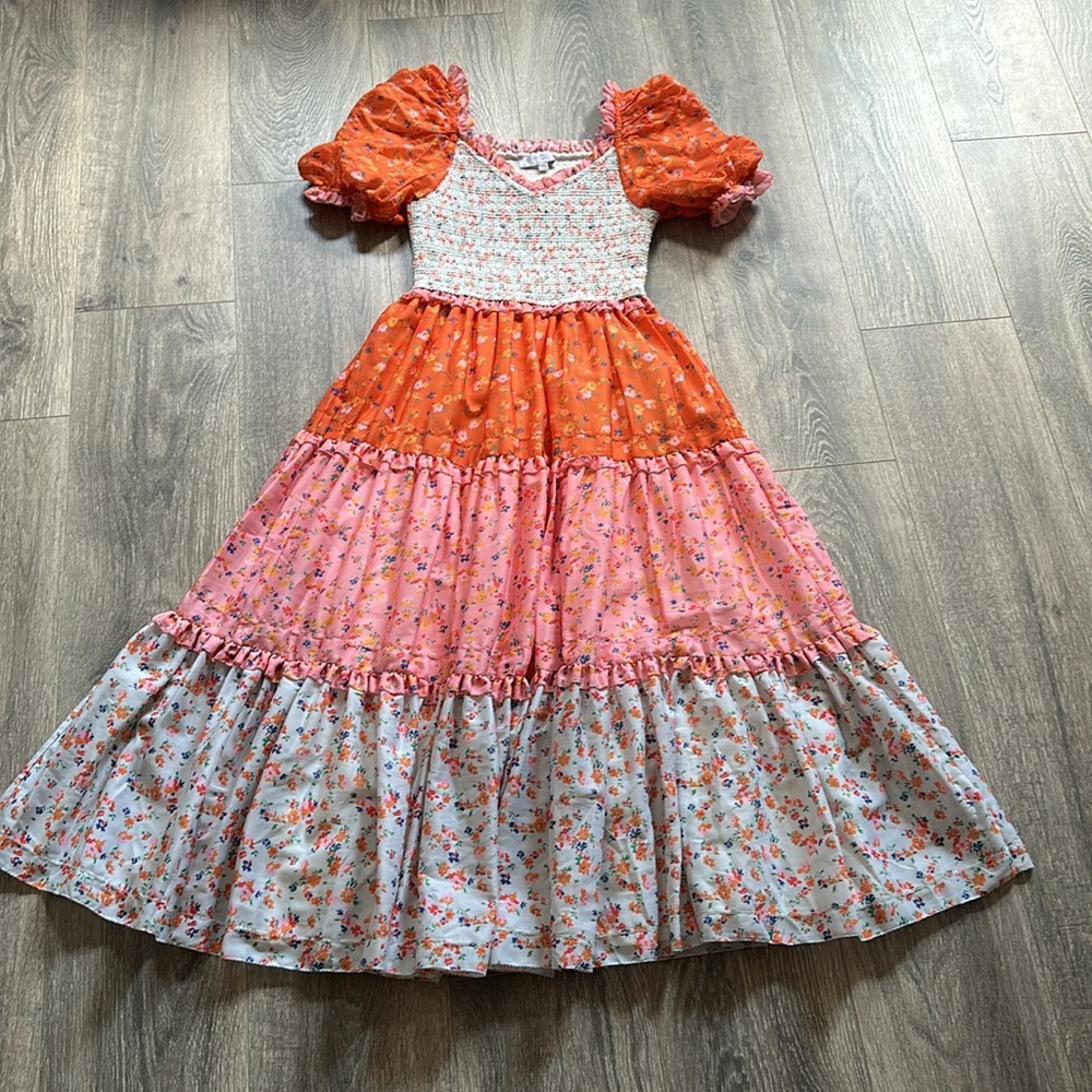 Ivy City Co Emily dress sorbet floral tiered cottage-core